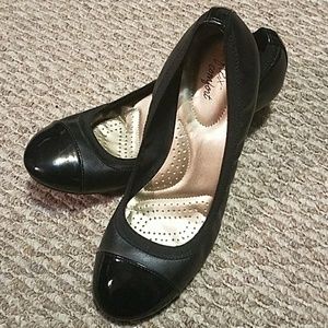 Dexflex comfort black wedges